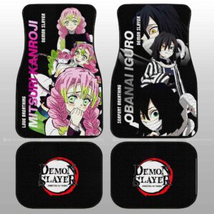 Kanroji And Obanai Car Floor Mats Custom Demon Slayer Anime Gifts Idea For Fans