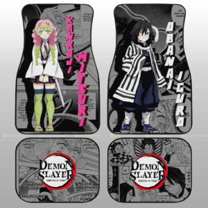 Kanroji And Obanai Car Floor Mats Custom Demon Slayer Anime Mix Manga Gifts For Fans