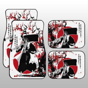 Kenpachi Zaraki Car Floor Mats Custom Japan Style Anime Bleach Car Interior Accessories