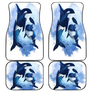 Killer Whale Front And Back Car Mats
