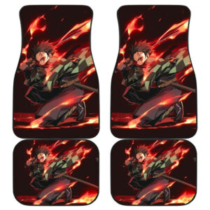Kimetsu No Yaiba Anime Tanjiro Kamado Car Floor Mats H1223
