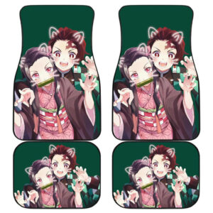 Kimetsu No Yaiba Car Floor Mats Tanjiro Kamado & Nezuko Kamado H1223