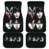 Kiss Band Face in Black theme Car Floor Mats 191024