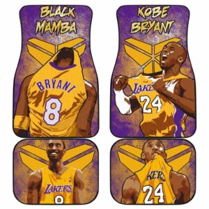 Kobe Bryant Car Floor Mats Black Mamba Fan Gift