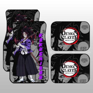 Kokushibou Car Floor Mats Custom Demon Slayer Anime Mix Manga Gifts For Fans