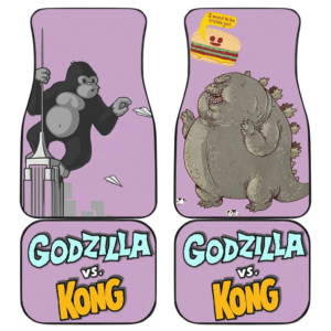Kong Vs Fat Godzilla Funny Godzilla Vs Kong Car Floor Mats UBC033010
