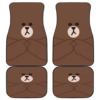 Korean Brown Bear Funny Face Car Floor Mats 191024