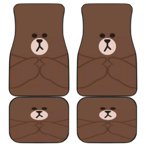 Korean Brown Bear Funny Face Car Floor Mats 191024