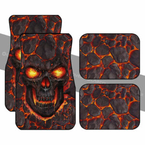 Lava Skull Car Floor Mats Custom Car Interior Accessories