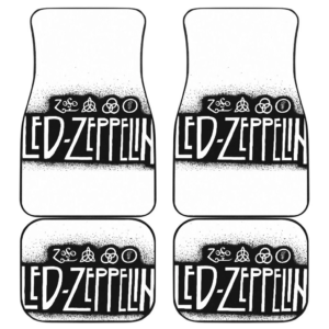 Led Zeppelin Black And White Explode White Car Floor Mats UBC032314