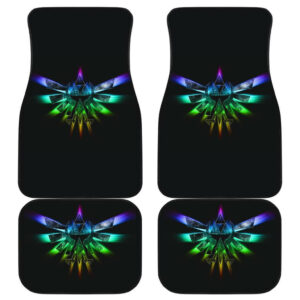 Legend Of Zelda Colorfull Art Logo in black theme Car Floor Mats 191024