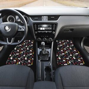 Love Nurse Car Floor Mats Custom Black Pattern Nurse Car Accessories