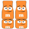 M&M Orange Chocolate Car Floor Mats 191024
