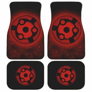 Madara Eternal Mangekyou Car Floor Mats Custom Sharingan Anime Naruto Car Accessories