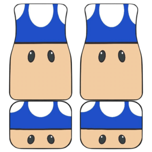 Mario Blue Mushroom Cute Car Floor Mats 191026