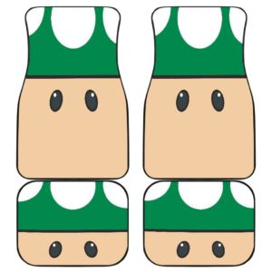 Mario Green Mushroom Cute Car Floor Mats