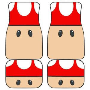 Mario Red Mushroom Car Floor Mats