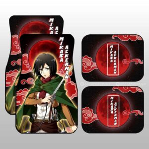 Mikasa Ackerman Car Floor Mats Custom Attack On Titan Anime Gifts For Fan