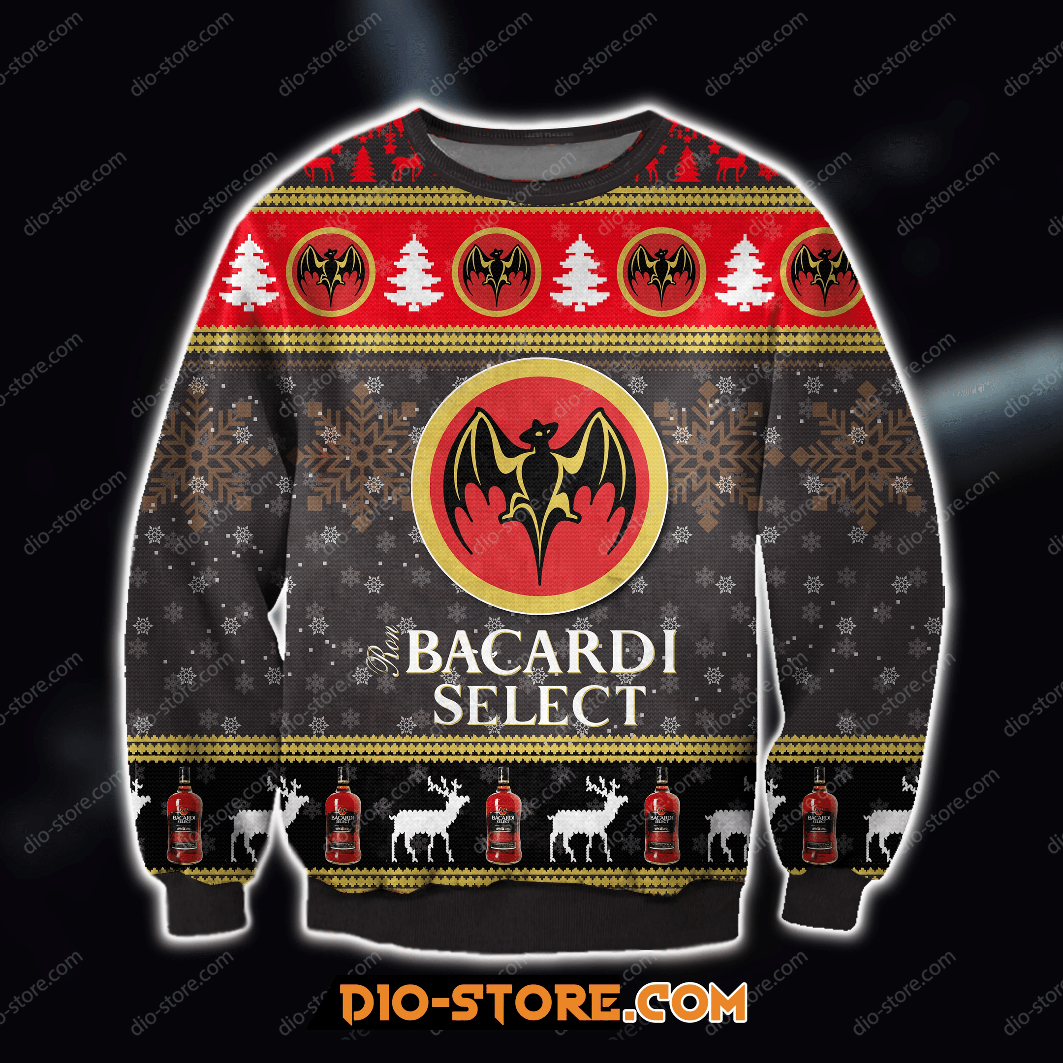 3D All Over Print Bacardi Select Rum Wine Ugly Christmas Sweater 3D All Over Print Bacardi Select Rum Wine Ugly Christmas Sweater