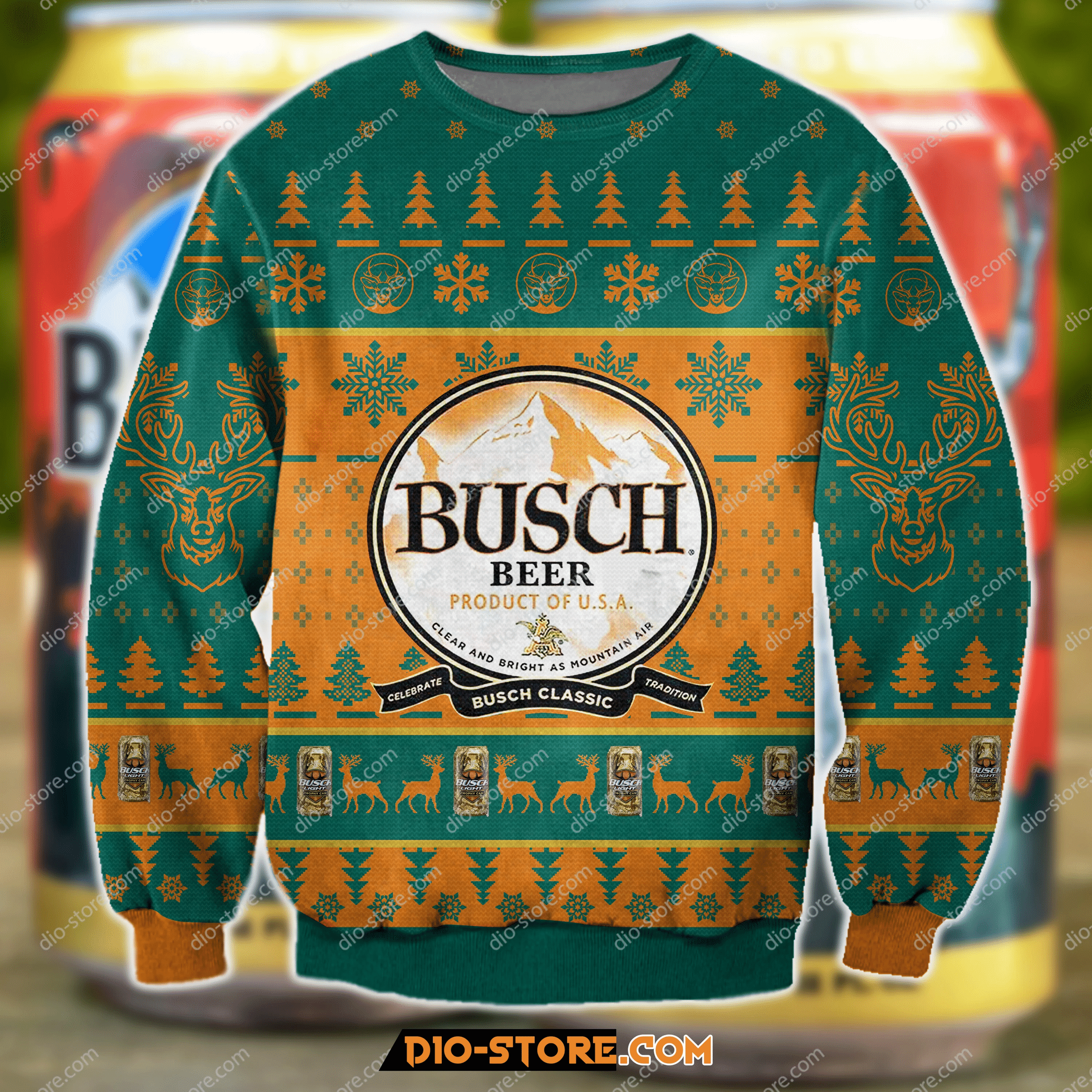 3D All Over Print Busch Buck Hunter Ugly Christmas Sweater 3D All Over Print Busch Buck Hunter Ugly Christmas Sweater