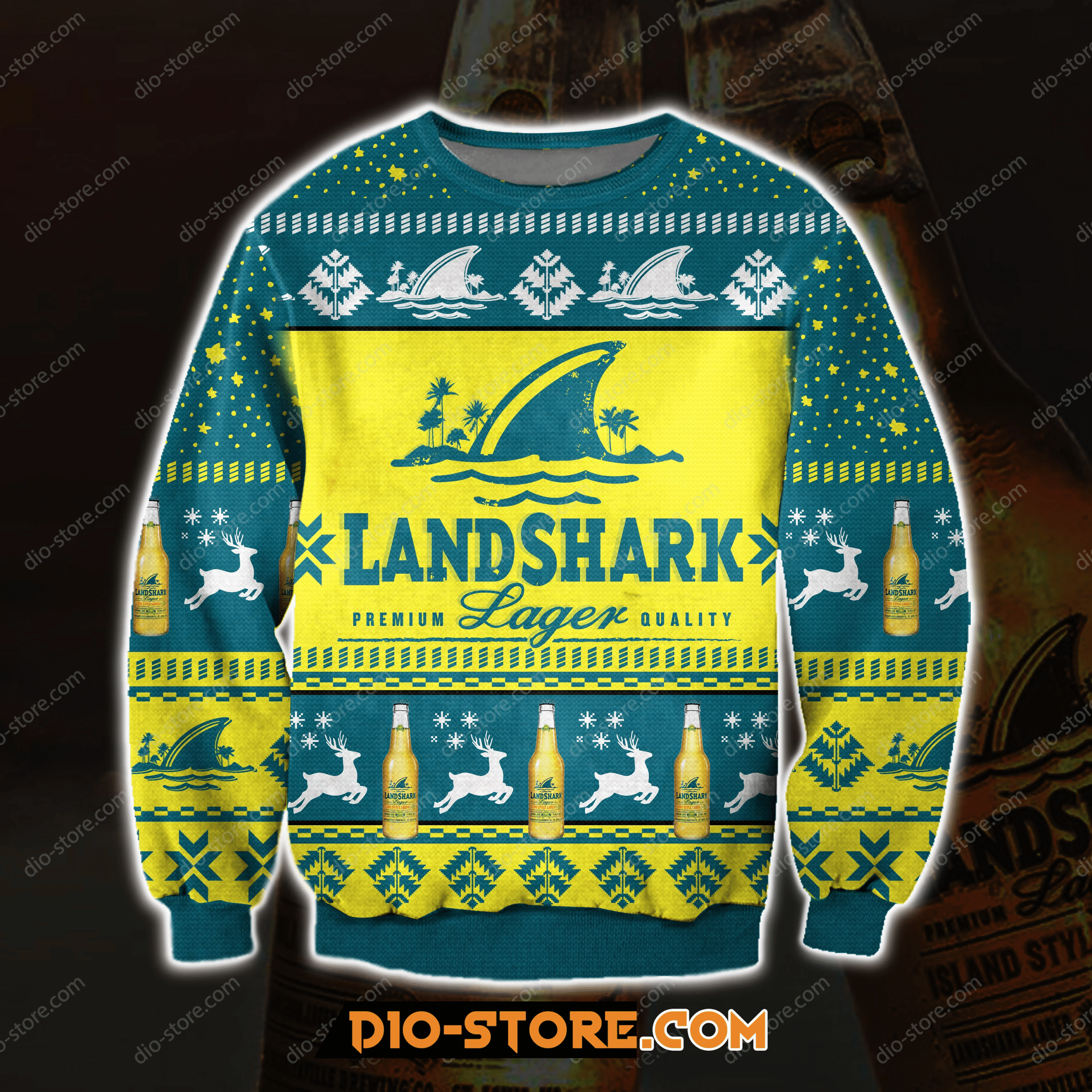 3D All Over Print Landshark Lager Beer Ugly Christmas Sweater 3D All Over Print Landshark Lager Beer Ugly Christmas Sweater