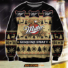 3D All Over Print Miller Genuine Draft Beer Ugly Christmas Sweater