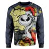 3D Jack Skellington Halloween And Grinch Christmas Sweatshirt