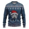 3D Ugly Christmas Mask Santa Red Sweatshirt Ugly Sweater