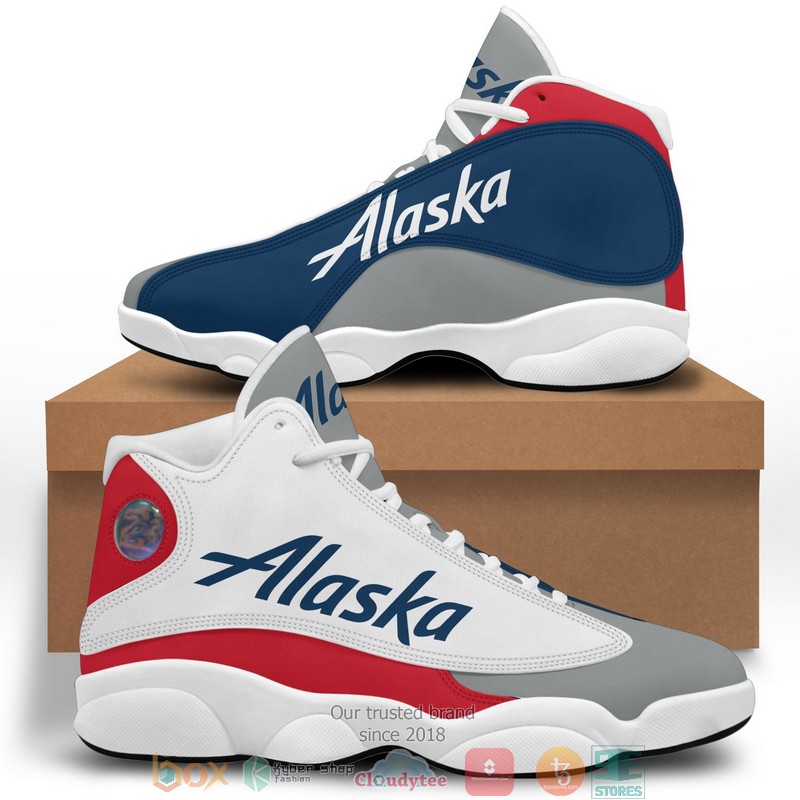 Alaska Logo Bassic Air Jordan 13 Sneaker Shoes Alaska Logo Bassic Air Jordan 13 Sneaker Shoes