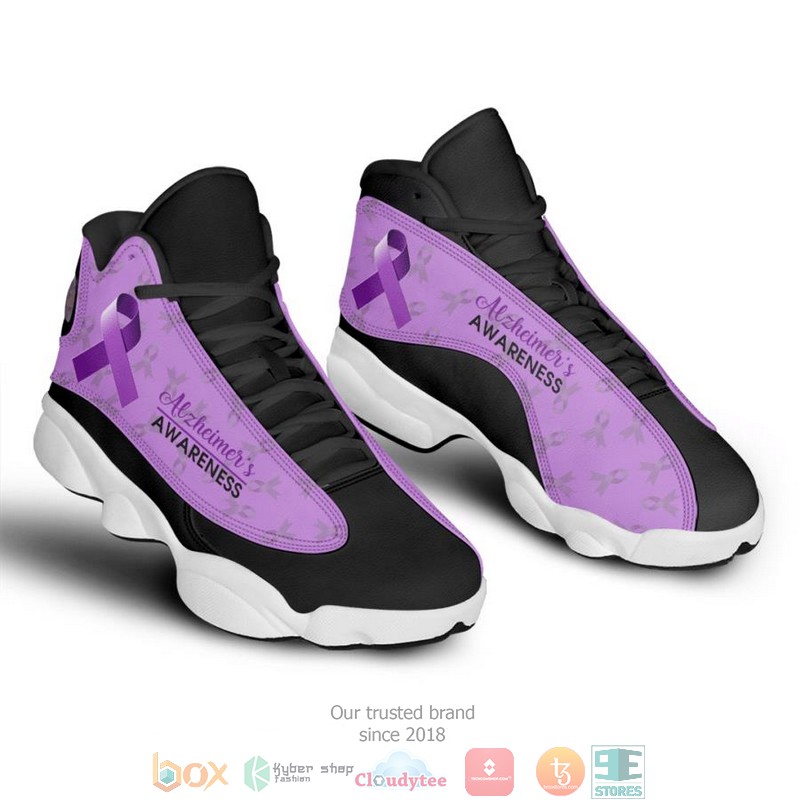 Alzheimers Awareness Air Jordan 13 Sneaker Shoes Alzheimers Awareness Air Jordan 13 Sneaker Shoes