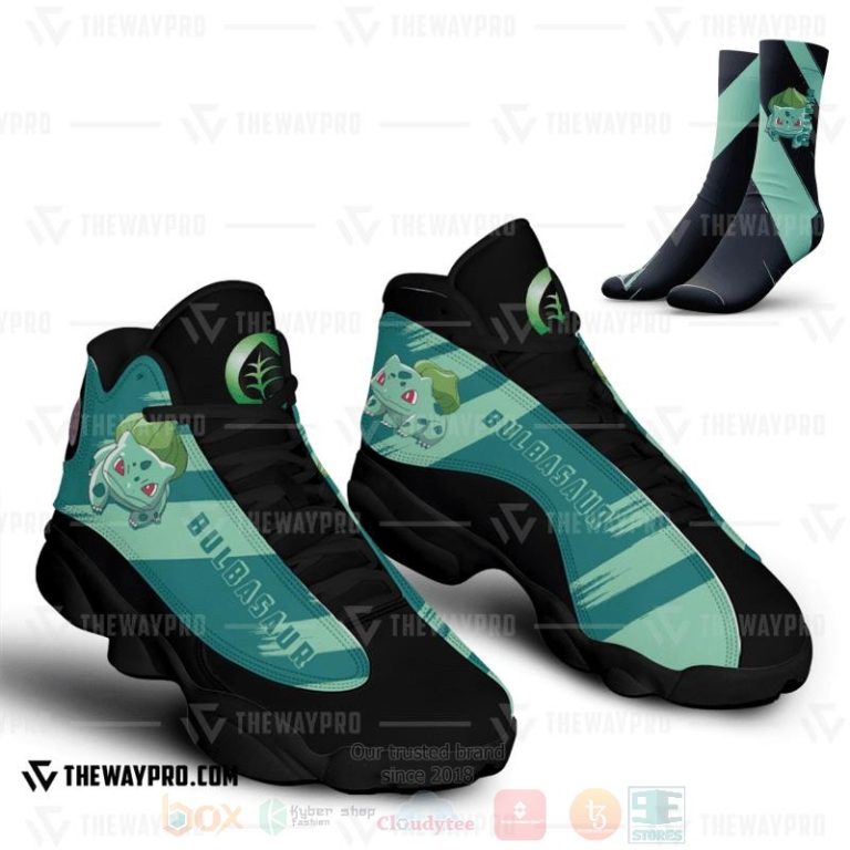 Anime-Pokemon-Bulbasaur-Custom-Air-Jordan-13-Shoes-2