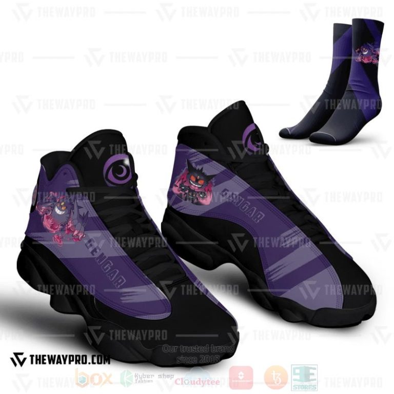 Anime-Pokemon-Gengar-Custom-Air-Jordan-13-Shoes-2