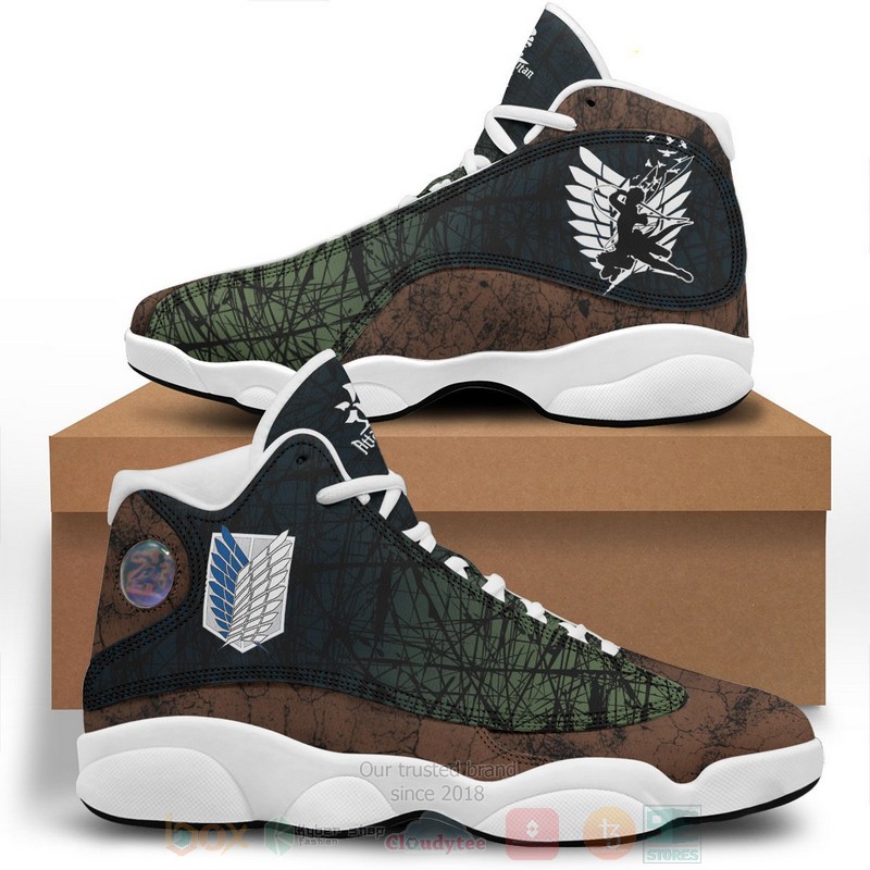 Anime Scouting Legion Attack On Titan Air Jordan 13 Shoes Anime Scouting Legion Attack On Titan Air Jordan 13 Shoes