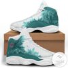 Aoba Johsai Green Leaf High Cut Air Jordan 13 Shoes Sneakers