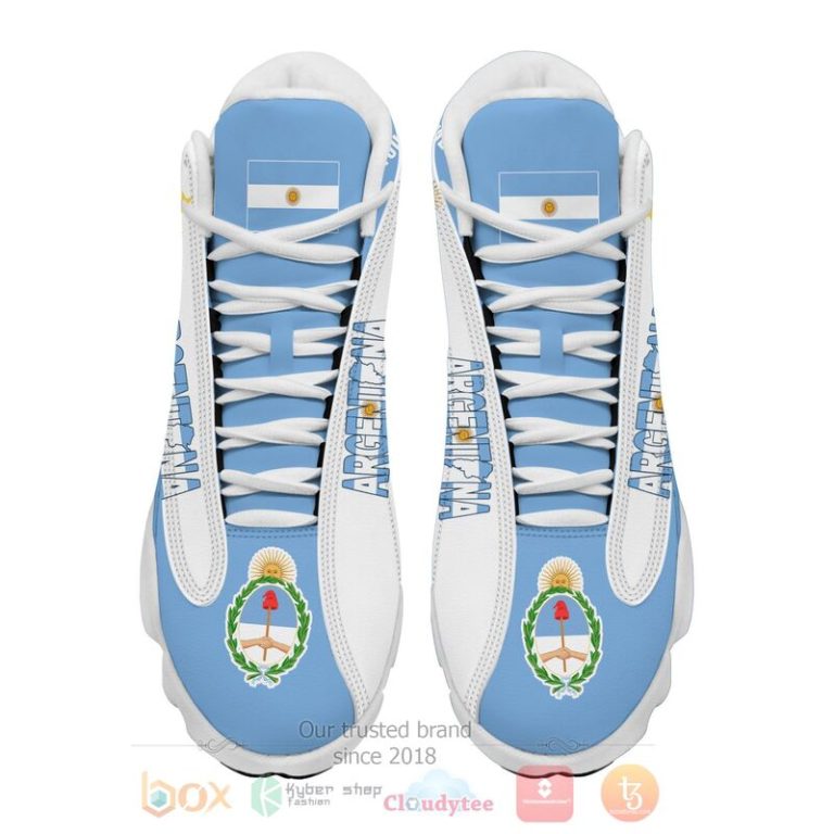 Argentina-Personalized-Blue-Air-Jordan-13-Shoes-1