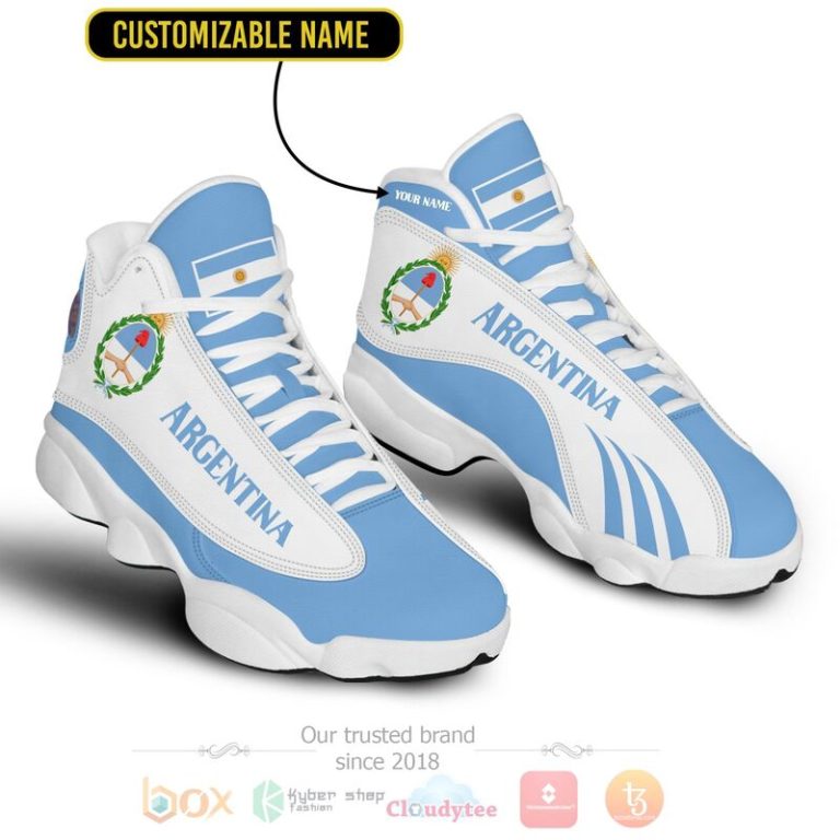 Argentina-Personalized-White-Air-Jordan-13-Shoes-1