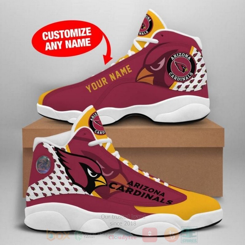 Arizona Cardinals Nfl Custom Name Air Jordan 13 Shoes 2 Arizona Cardinals Nfl Custom Name Air Jordan 13 Shoes 2