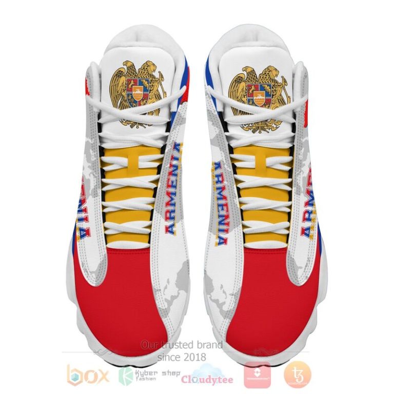 Armenia-Personalized-White-Air-Jordan-13-Shoes-1