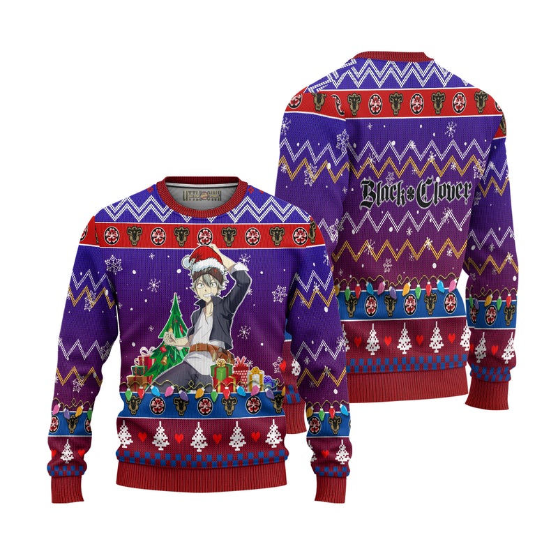 Asta Anime Ugly Christmas Sweater Black Clover Xmas Gift Asta Anime Ugly Christmas Sweater Black Clover Xmas Gift