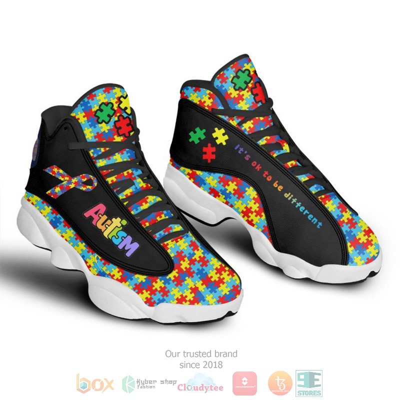 Autism Awareness Colorfull Air Jordan 13 Shoes Autism Awareness Colorfull Air Jordan 13 Shoes