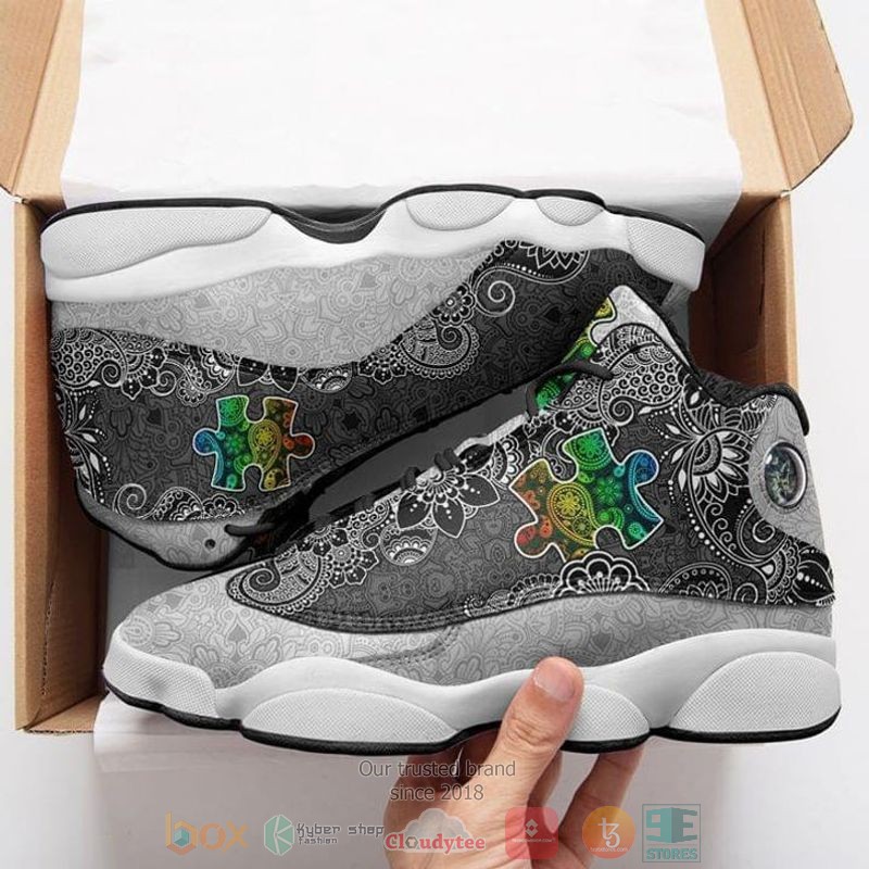 Autism Puzzle Mandala Paisley Air Jordan 13 Shoes Autism Puzzle Mandala Paisley Air Jordan 13 Shoes