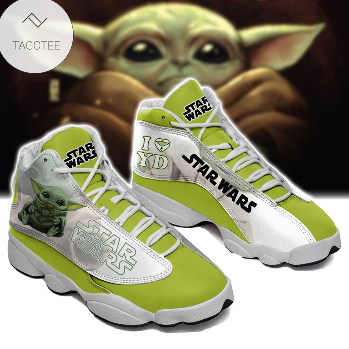 Baby Yoda From Star Wars Sneakers Air Jordan 13 Shoes Baby Yoda From Star Wars Sneakers Air Jordan 13 Shoes