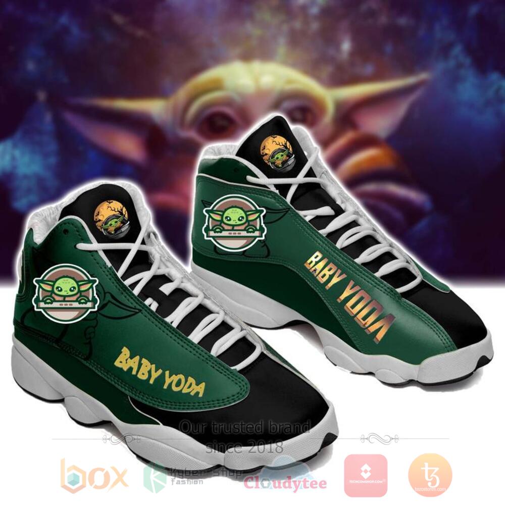 Baby Yoda Star Wars Black Green Air Jordan 13 Shoes Baby Yoda Star Wars Black Green Air Jordan 13 Shoes