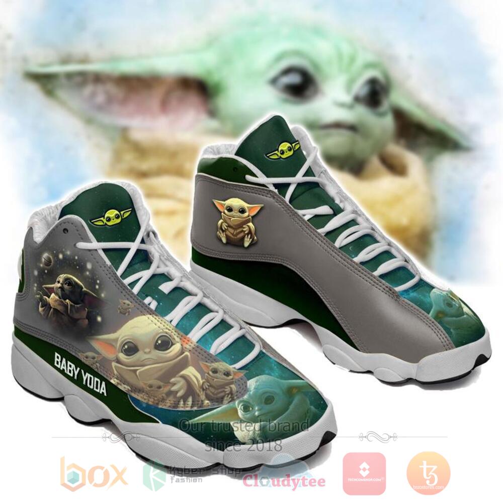 Baby Yoda Star Wars Green Air Jordan 13 Shoes Baby Yoda Star Wars Green Air Jordan 13 Shoes