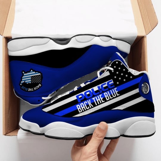 Back The Blue Thin Blue Line American Flag Police Support Air Jordan 13 Sneakers Back The Blue Thin Blue Line American Flag Police Support Air Jordan 13 Sneakers