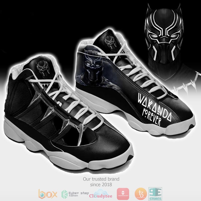 Black Panther Wakanda Marvel Movies Air Jordan 13 Sneaker Shoes Black Panther Wakanda Marvel Movies Air Jordan 13 Sneaker Shoes