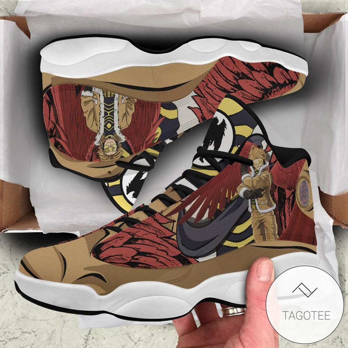 Bnha Hawks Keigo Takami Sneakers Custom Anime My Hero Academia Air Jordan 13 Shoes Bnha Hawks Keigo Takami Sneakers Custom Anime My Hero Academia Air Jordan 13 Shoes