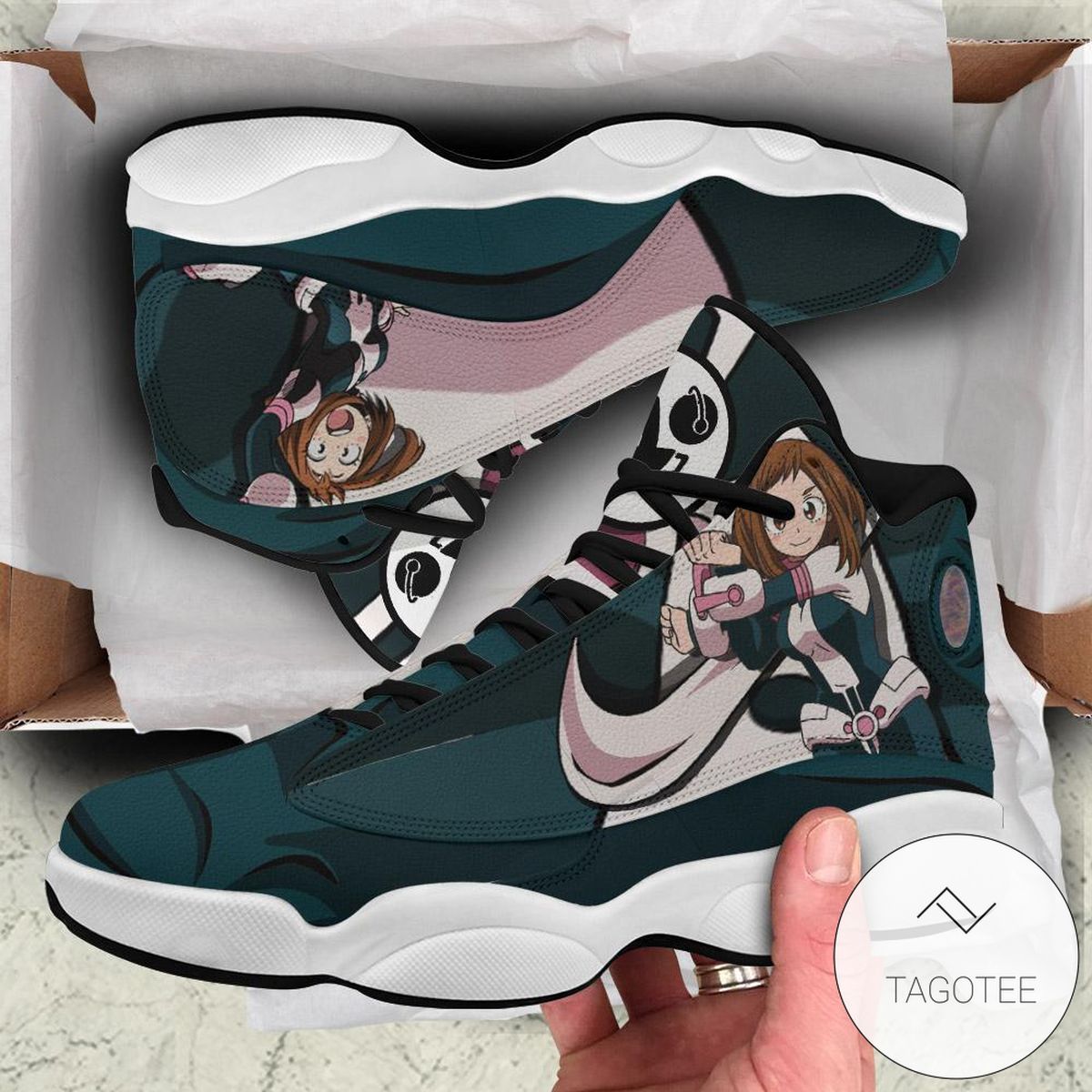 Bnha Ochako Uraraka Sneakers Custom Anime My Hero Academia Air Jordan 13 Shoes Bnha Ochako Uraraka Sneakers Custom Anime My Hero Academia Air Jordan 13 Shoes