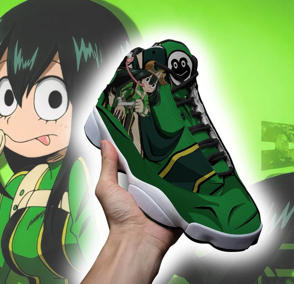 Bnha-Tsuyu-Asui-Anime-My-Hero-Academia-Air-Jordan-13-Shoes-1