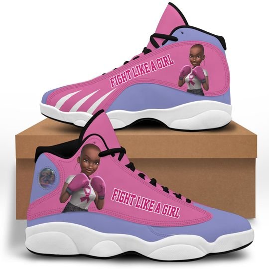 Breast Cancer Awareness Fight Like A Girl Air Jordan 13 Sneakers Breast Cancer Awareness Fight Like A Girl Air Jordan 13 Sneakers